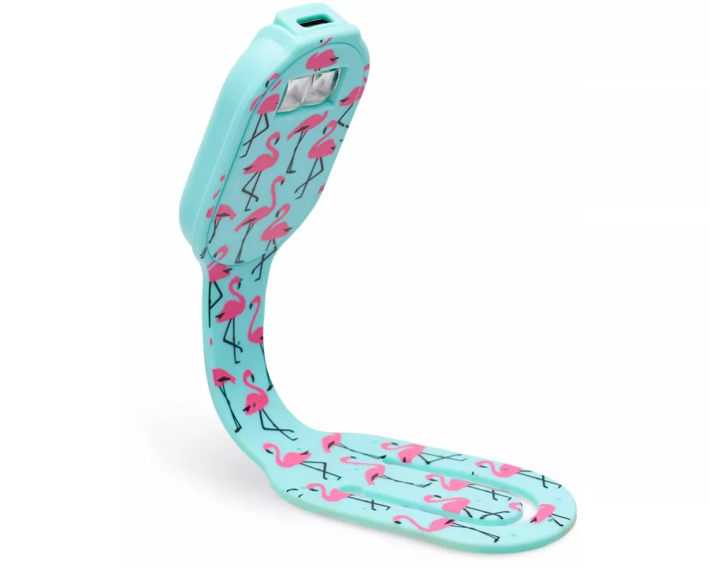 Flexilight RC (Flamingo) - wiederaufladbares Leselicht - 2 in 1 Leselampe & Lesezeichen - LED Leselicht - Geschenk für Leser, Buchliebhaber - Deutsche
