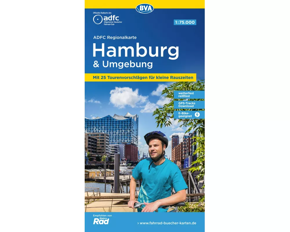 BVA ADFC Regionalkarte Hamburg und Umgebung 1:75.000