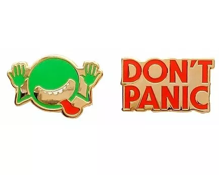 Hitchhiker's Guide to the Galaxy Enamel Pin Set