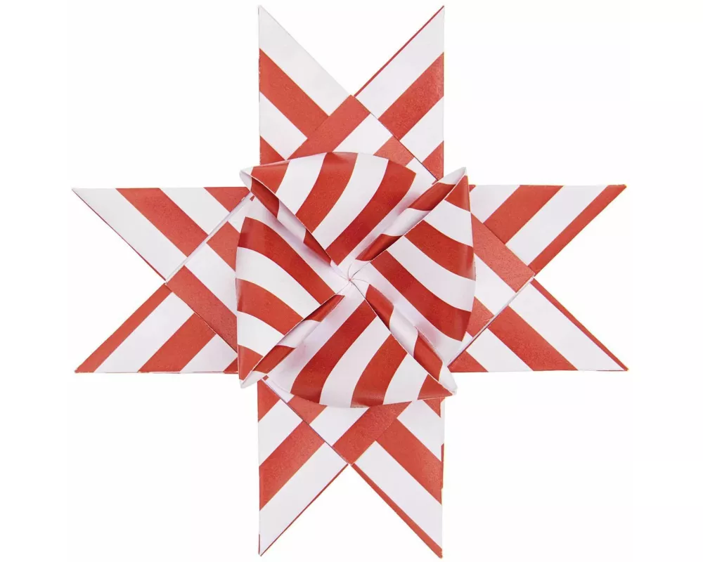 Fröbelsterne, rot/weiß, 60 Streifen FSC MIX, 120 g/m²