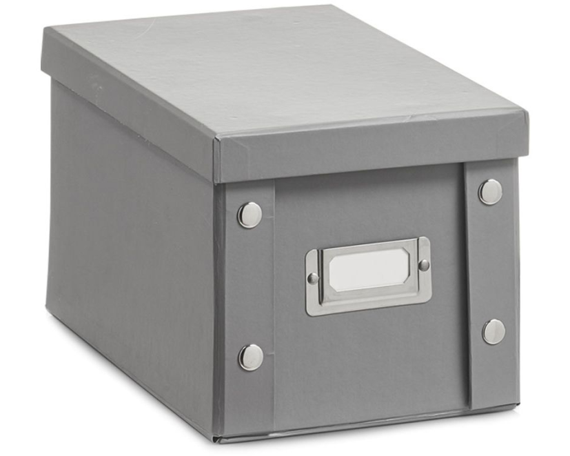 ZELLER CD-Box 6.9l 17595 grau 16.5x28x15cm