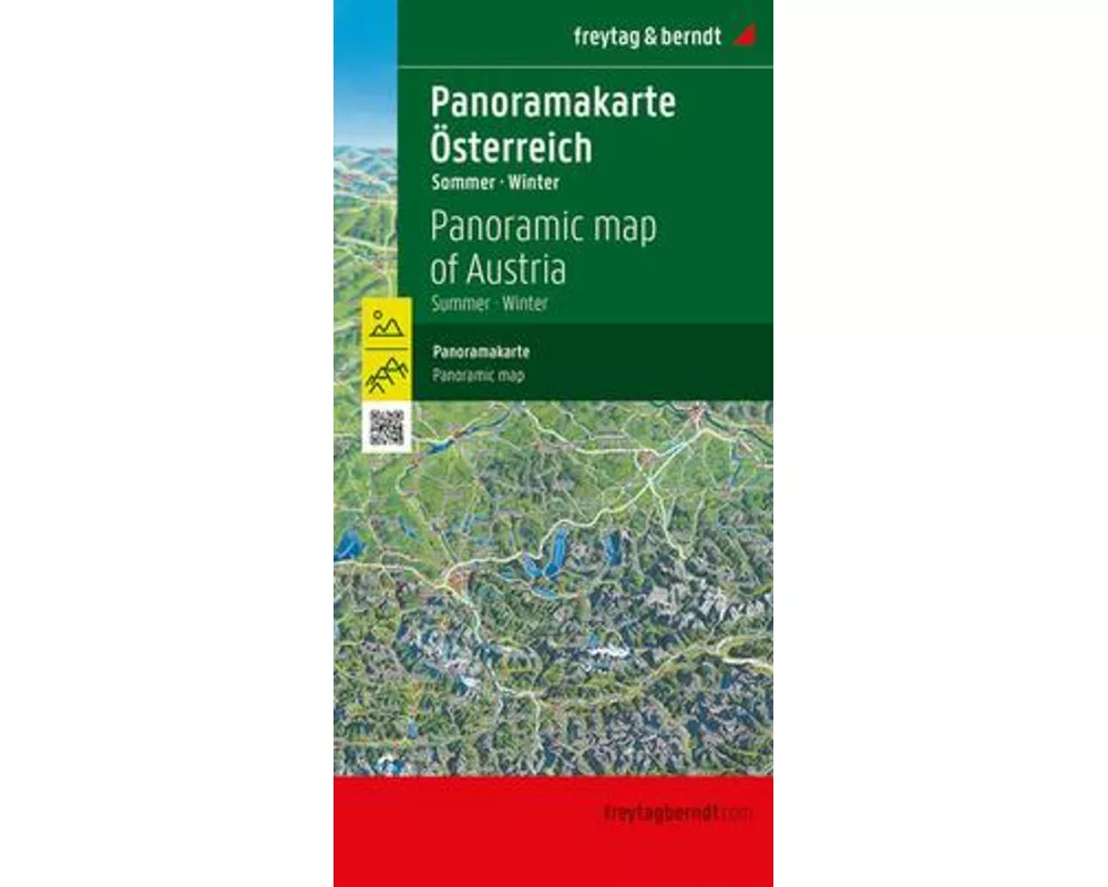 Österreich Panoramakarte, Sommer / Winter, freytag & berndt