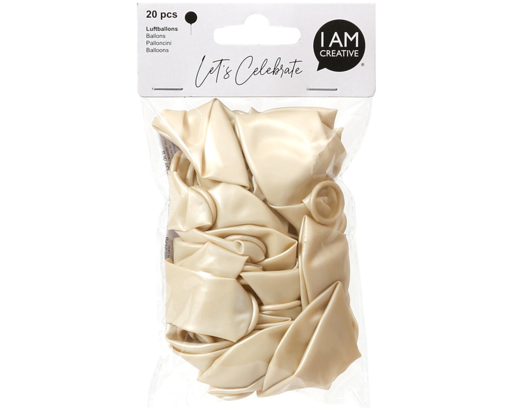 I AM CREATIVE Luftballons,creme,metallic 6010.72 20 Stück
