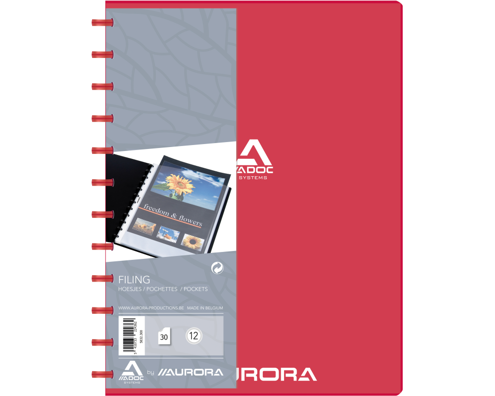 ADOC Sichtbuch Standard A4 5832.300 bordeaux 30 Taschen