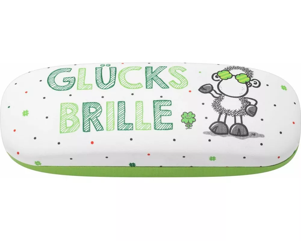 Sheepworld 47963 Brillenetui Motiv Glück, Hartschale