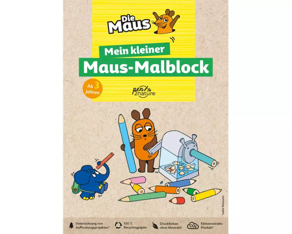 Mein kleiner Maus-Malblock. Nachhaltiges Malen für Kinder ab 3 Jahren
