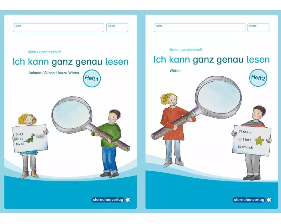 Mein Lupenleseheft 1 und 2 - Ich kann ganz genau lesen -