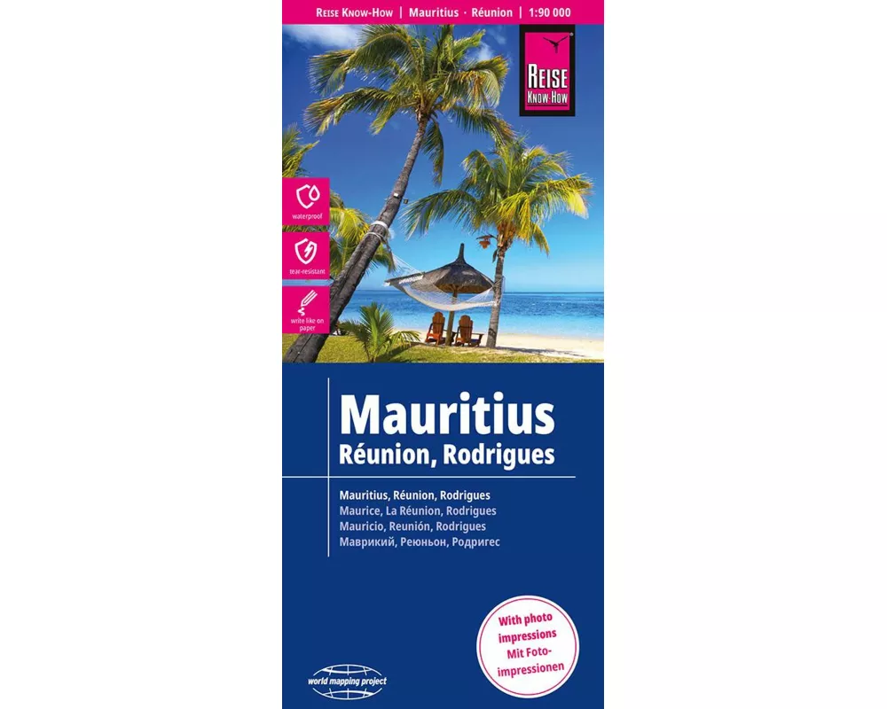 Reise Know-How Landkarte Mauritius, Réunion, Rodrigues (1:90.000)