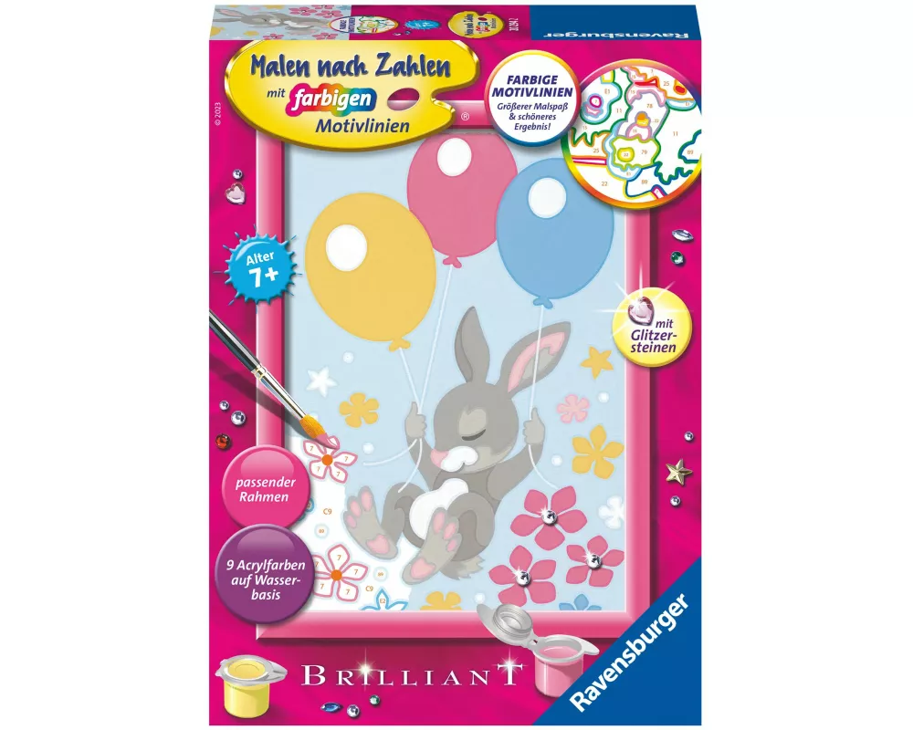 CreArt, Malen nach Zahlen Kinder - Fliegendes Häschen