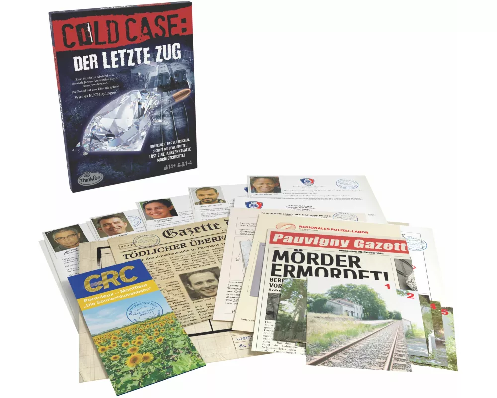 ThinkFun Cold Case: Der letzte Zug - Kombinationsspiel ab 14 Jahre