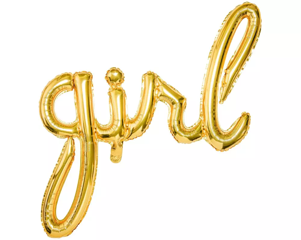 Partydeco Folienballon Girl 77 x 70 cm Gold, 1 Stück