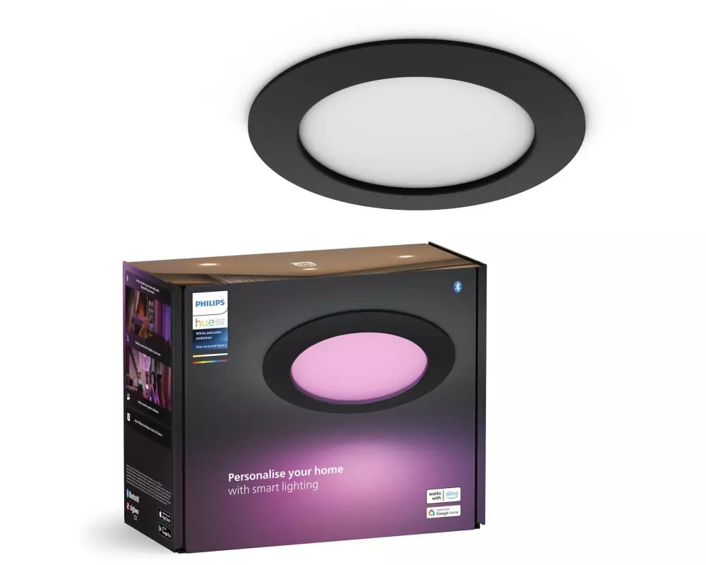 Philips Hue White & Color Ambiance Slim Recessed 170 mm schwarz