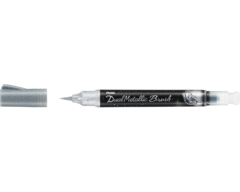 PENTEL Brushpen Dual Metallic XGFH-DZ silber