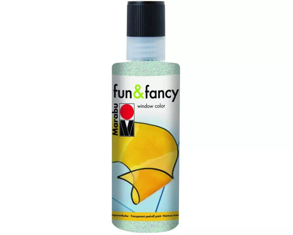 Marabu Fensterfarbe Fun & Fancy 80 ml, Glitter-Eis