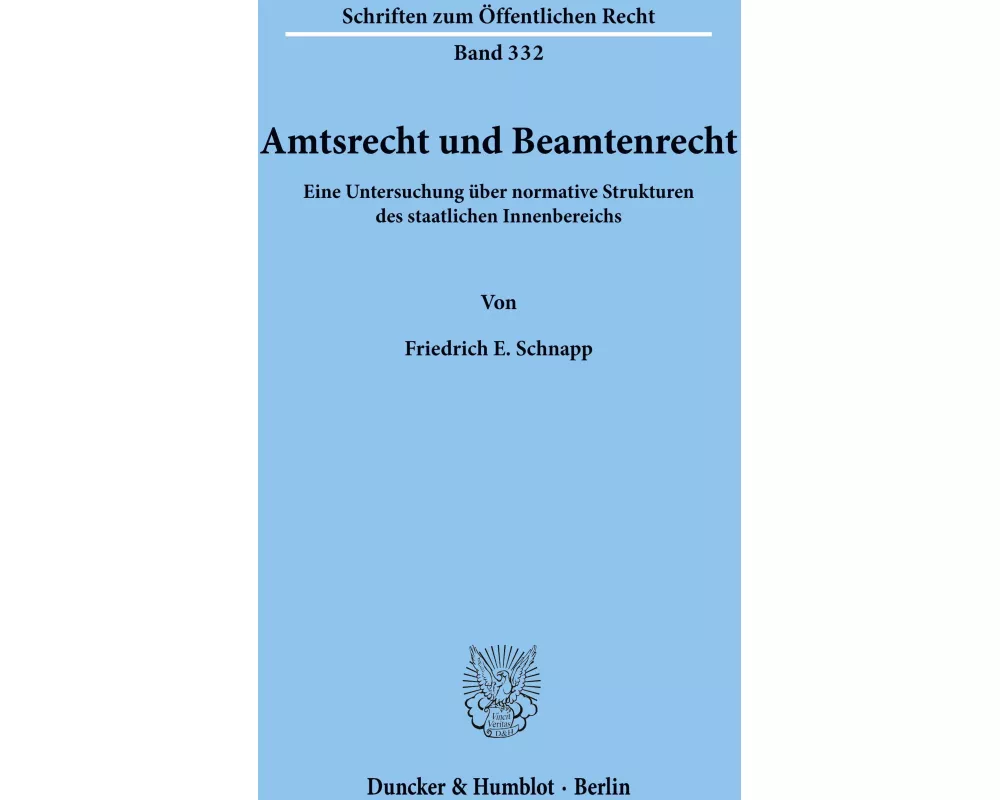 Amtsrecht und Beamtenrecht