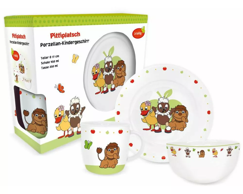 Trötsch Pittiplatsch und Freunde Geschirrset aus Porzellan