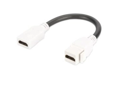 DIGITUS Professional 12 cm HDMI A/V Cable for Audio/Video Device, Faceplate, Patch Panel