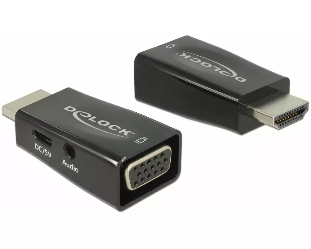 Delock Konverter HDMI zu VGA inkl. Audio USB Strom optional