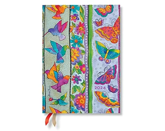 Hummingbirds & Flutterbyes (Playful Creations) Midi 12-month Day-at-a-Time Dayplanner 2024