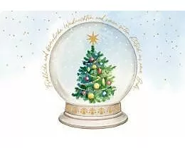 Doppelkarte. Green Karma X-MAS - Schneekugel