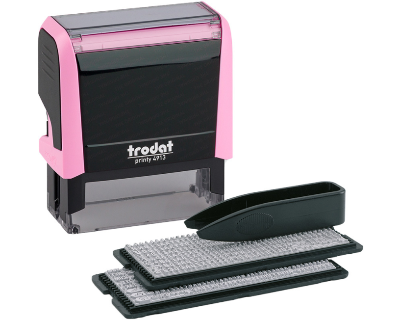 TRODAT Printy 4913 Typo 5 Zeilen Text 180863 pastellrosa