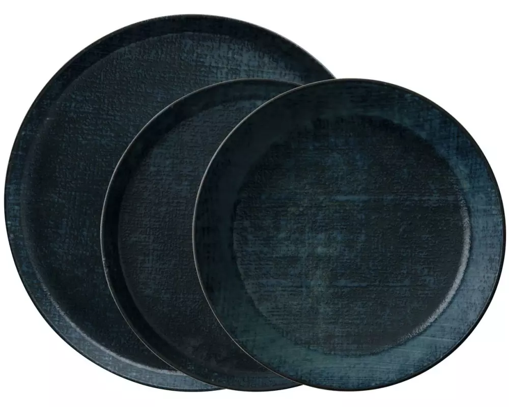 Arthur Krupp Speise-Service Ocean Denim 12 Stück,Blau