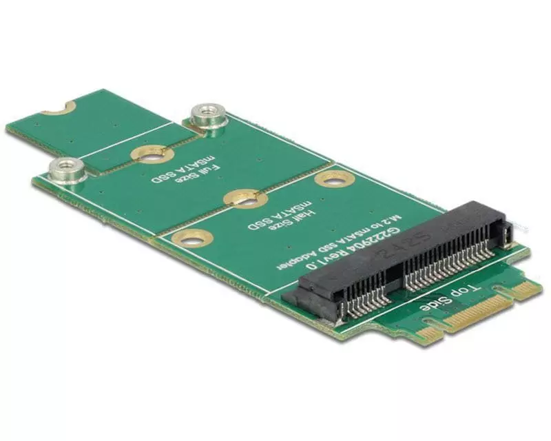 Delock M.2-Adapterplatine für mSATA