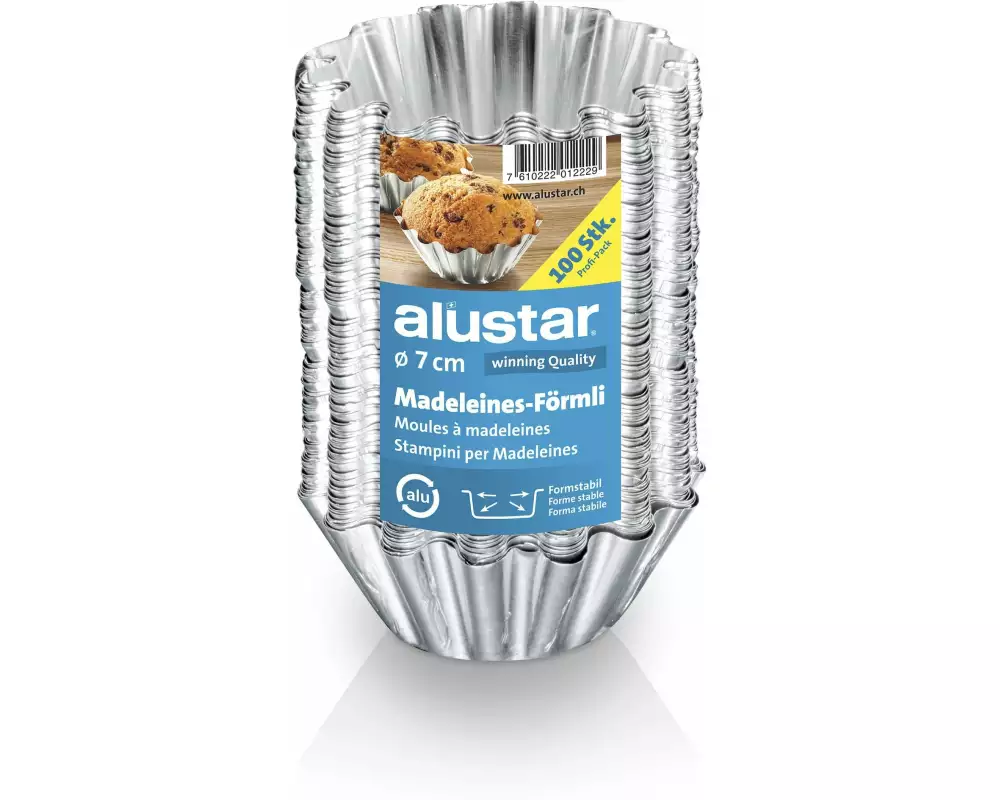 Alustar Madeleine-Backform 100 Stk. Ø 7 cm, h=3 cm