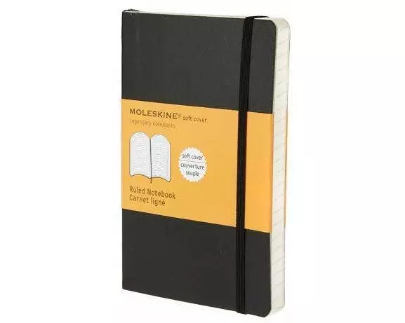Moleskine Classic Notebook, Pocket, Ruled, Black, Soft Cover (3.5 x 5.5)