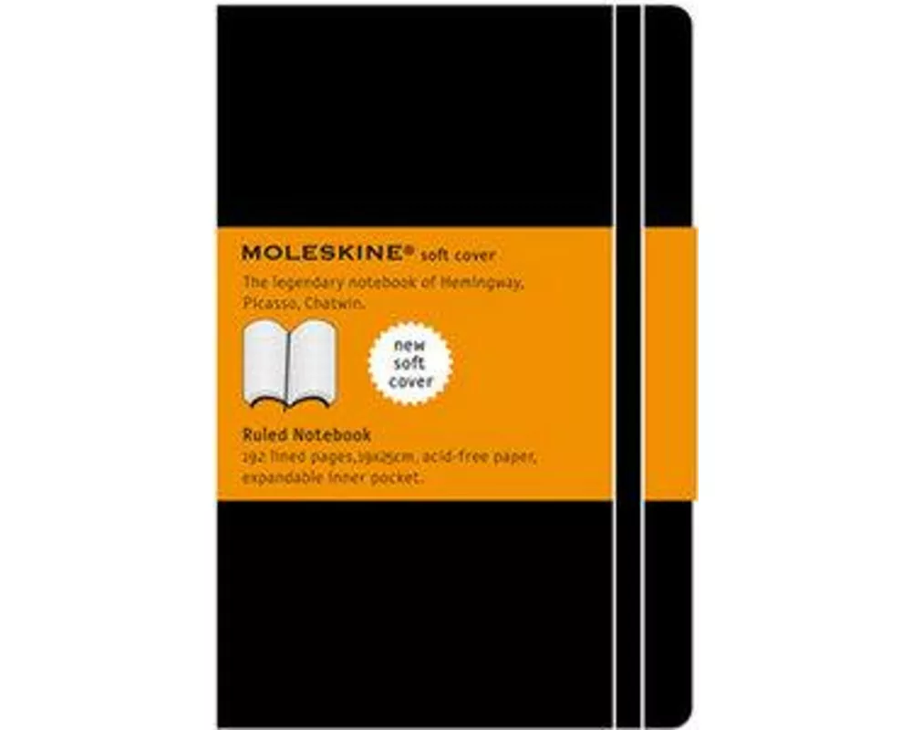 Moleskine Classic Notebook, Extra Large, Ruled, Black, Soft Cover (7.5 x 10)