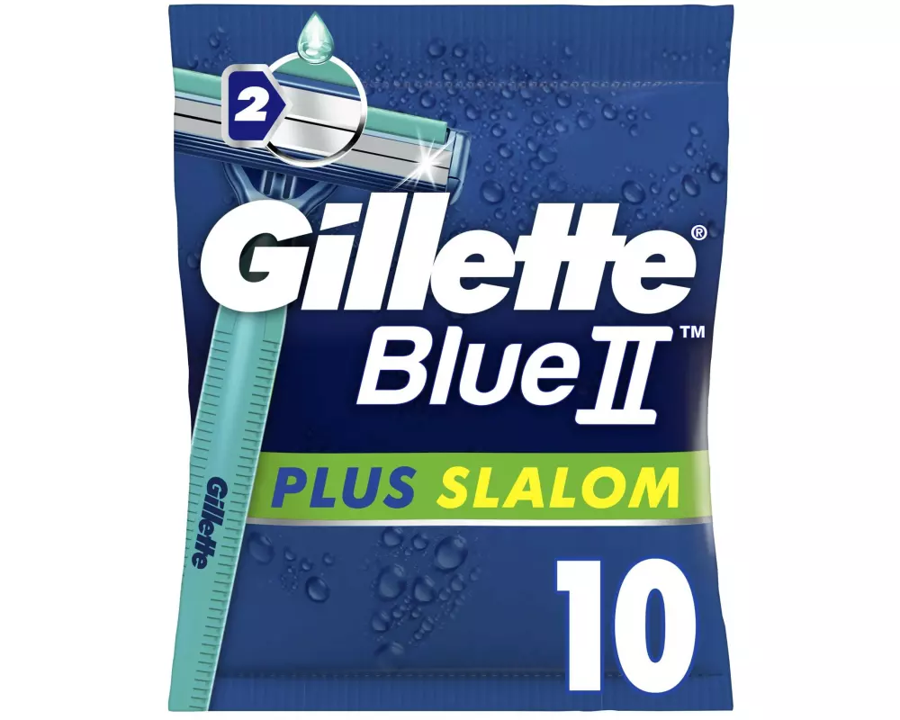 Gillette Einwegrasierer Blue II Plus Slalom 10 Stück