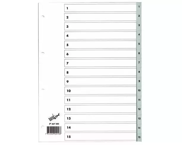 Büroline Register A4, PP 1-15 mit Indexblatt