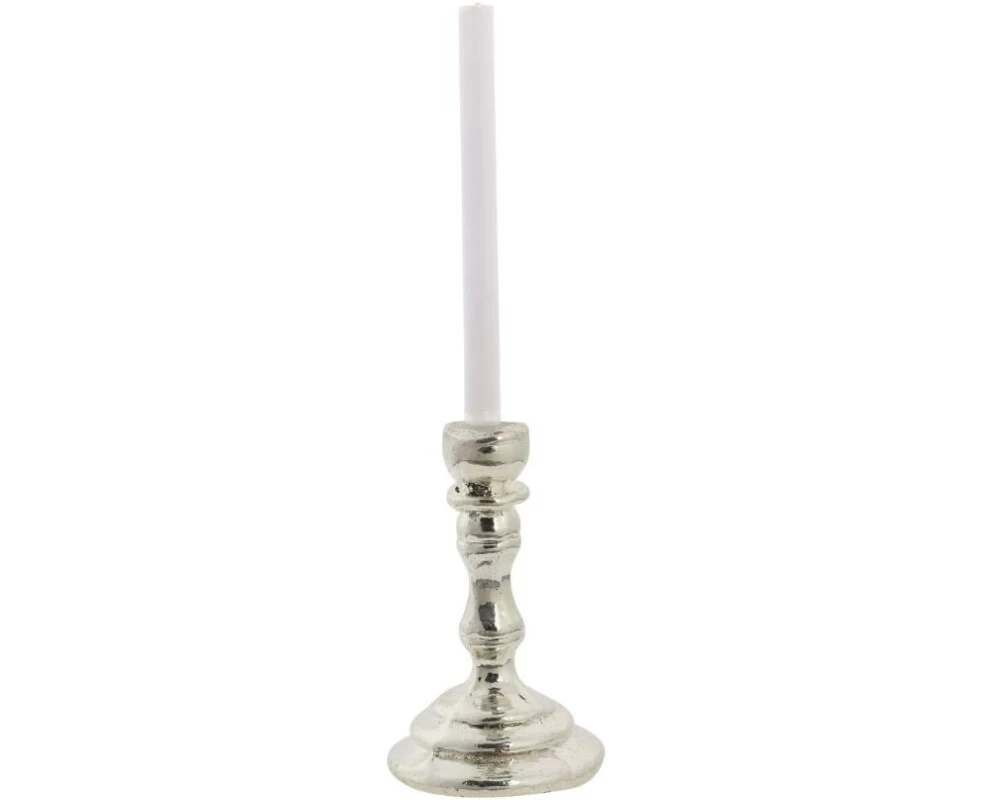 HobbyFun Mini-Utensilien Kerzenhalter, Silber
