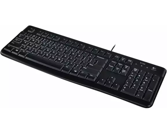 Logitech K120 Corded Keyboard, black, USB (FRA)