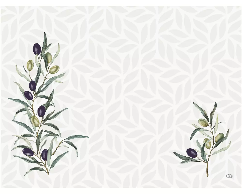 Duni Tischset Olive Garden 250 Stück, 30 cm x 40 cm, Weiss