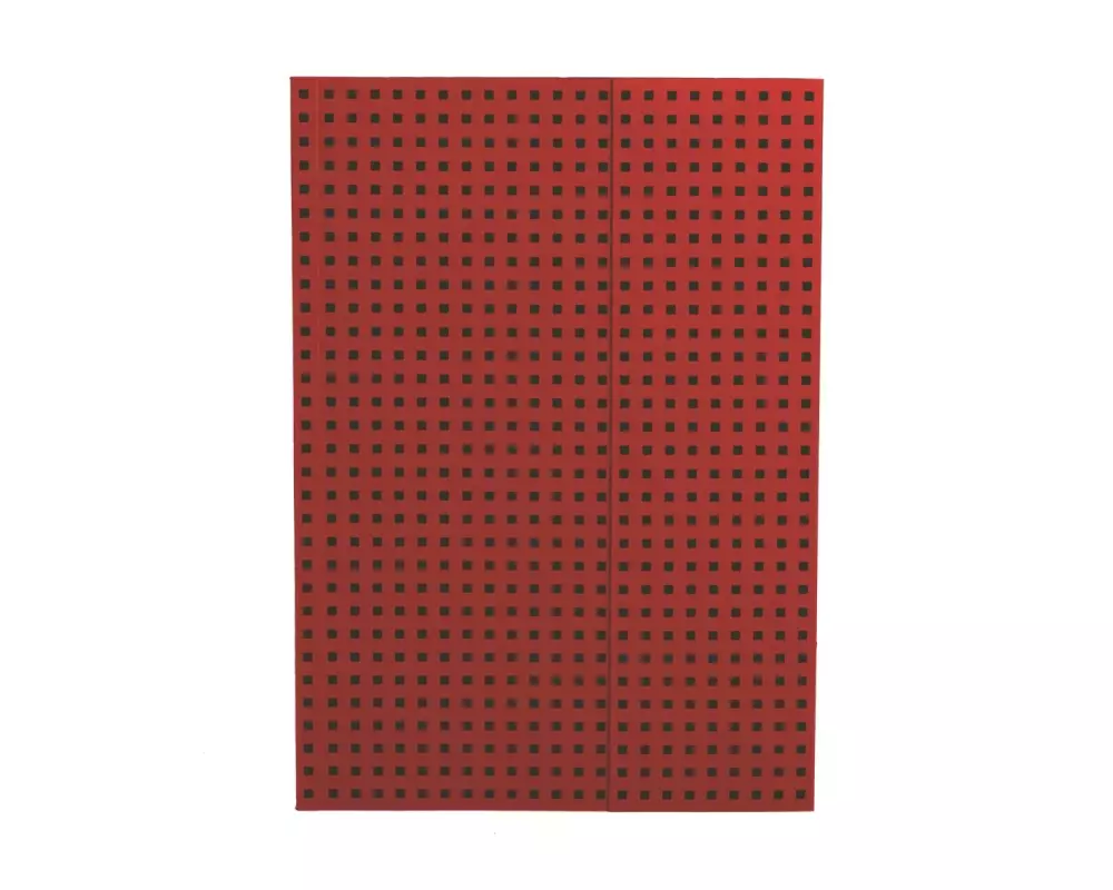 PaperOh Notizbuch Quadro A4, Blanko, Rot mit schwarzen Quadraten
