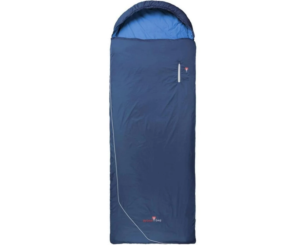 Grüezi Bag Schlafsack Wolle Camp Cotton Comfort 4 °C R 185 cm, Blau