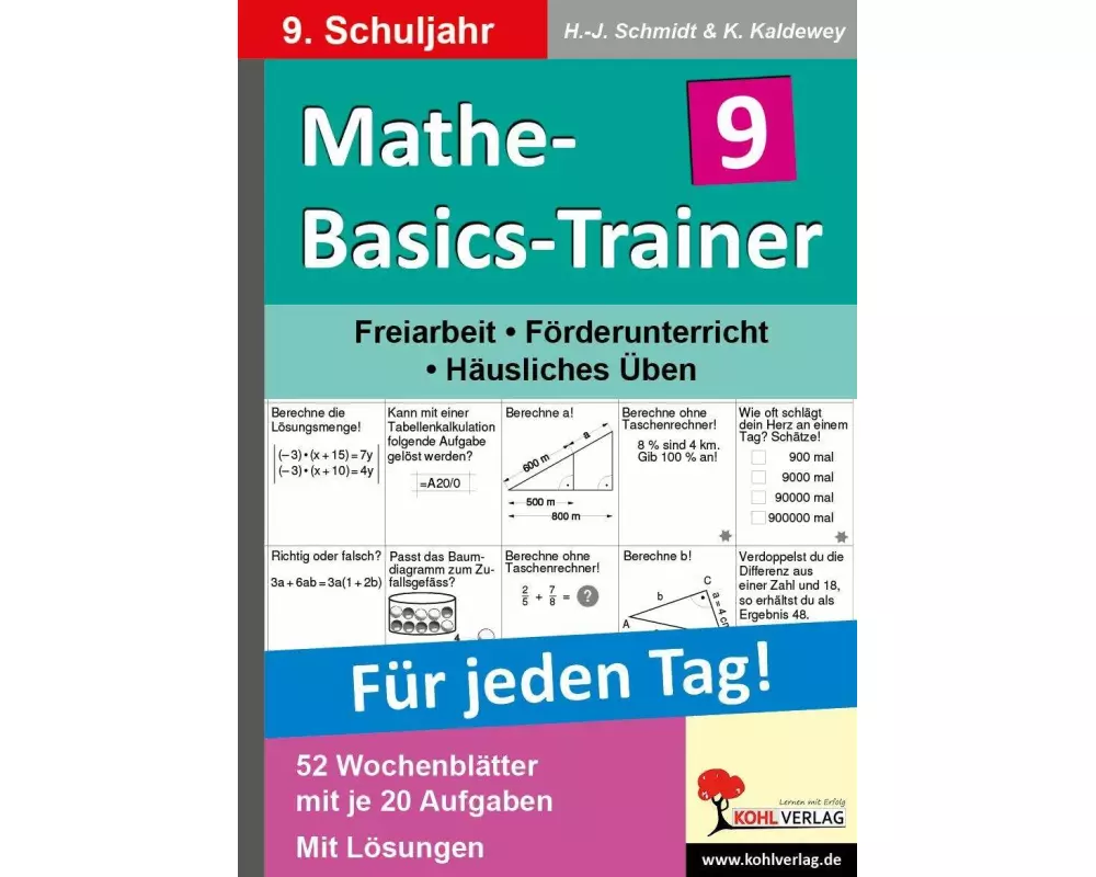 Mathe-Basics-Trainer / 9. Schuljahr Grundlagentraining für jeden Tag!
