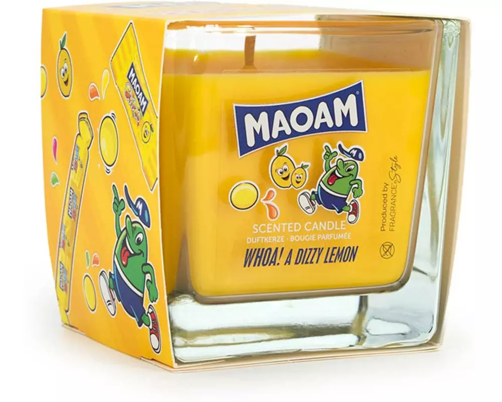 balthasar Duftkerze Maoam Dizzy Lemon 8 x 8 cm, 200 gr
