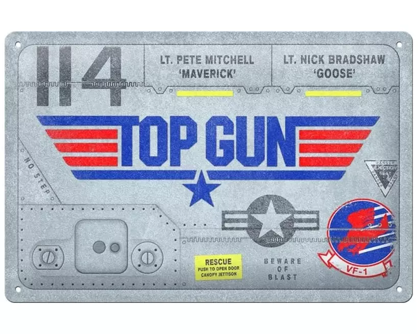 Nostalgic Art Schild Top Gun 30 cm x 20 cm, Metall