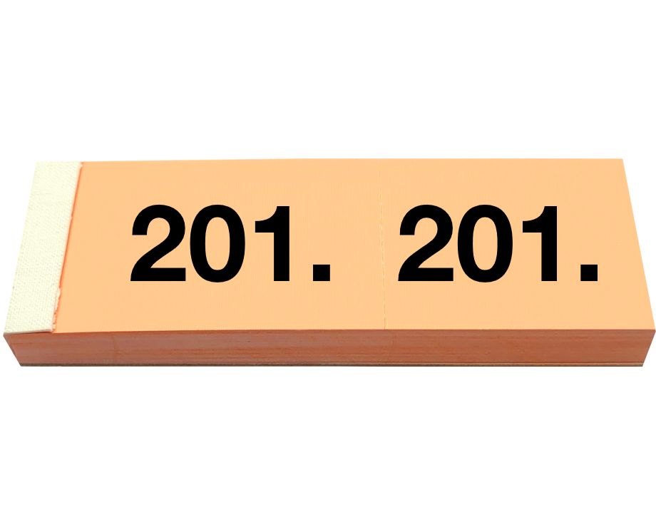 SIMPLEX Garderobenblock 201-300 13087 orange 100 Blatt