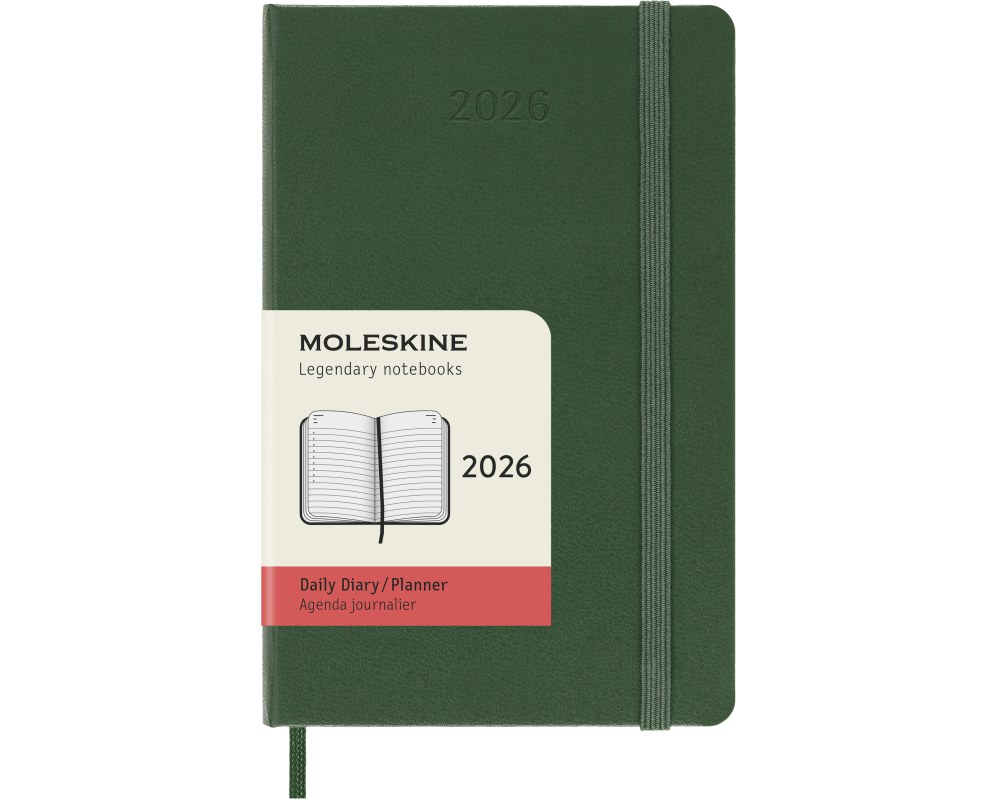 MOLESKINE Agenda Classic Pocket 2026 DHK1512DC2Y26 1T/1S myrtengrün HC 9x14cm