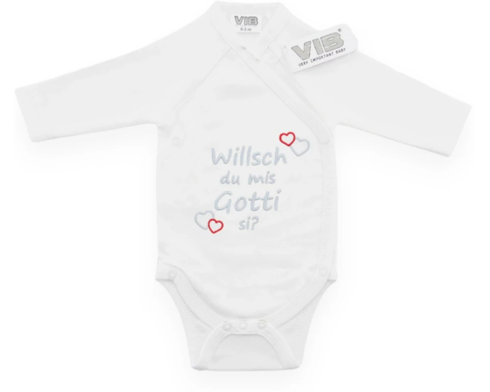Very Important Baby Body Willsch du mis Gotti si? Weiss