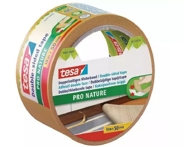 tesa Doppelseitiges Klebeband Pro Nature 50 mm x 10 m