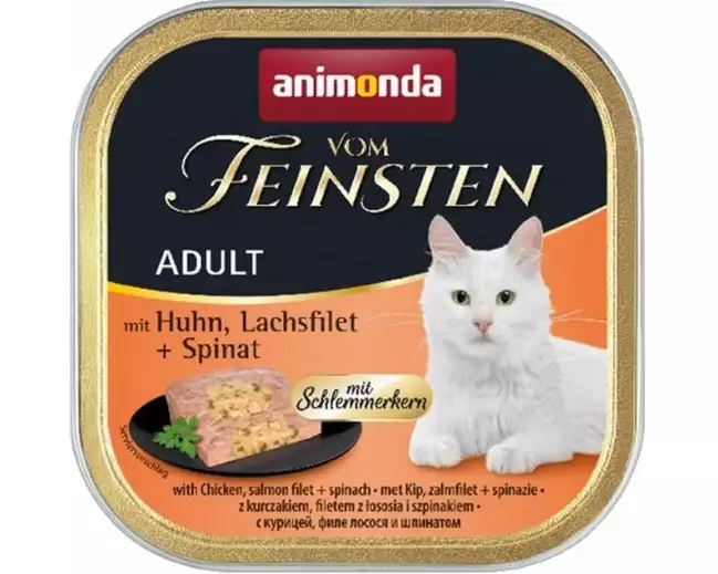 animonda Nassfutter vom Feinsten, Schlemmerkern Huhn/Lachs 100g