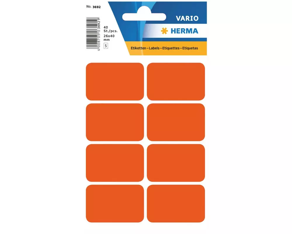 Herma Stickers Vielzweck-Etiketten 2.5 x 4 cm, 40 Etiketten