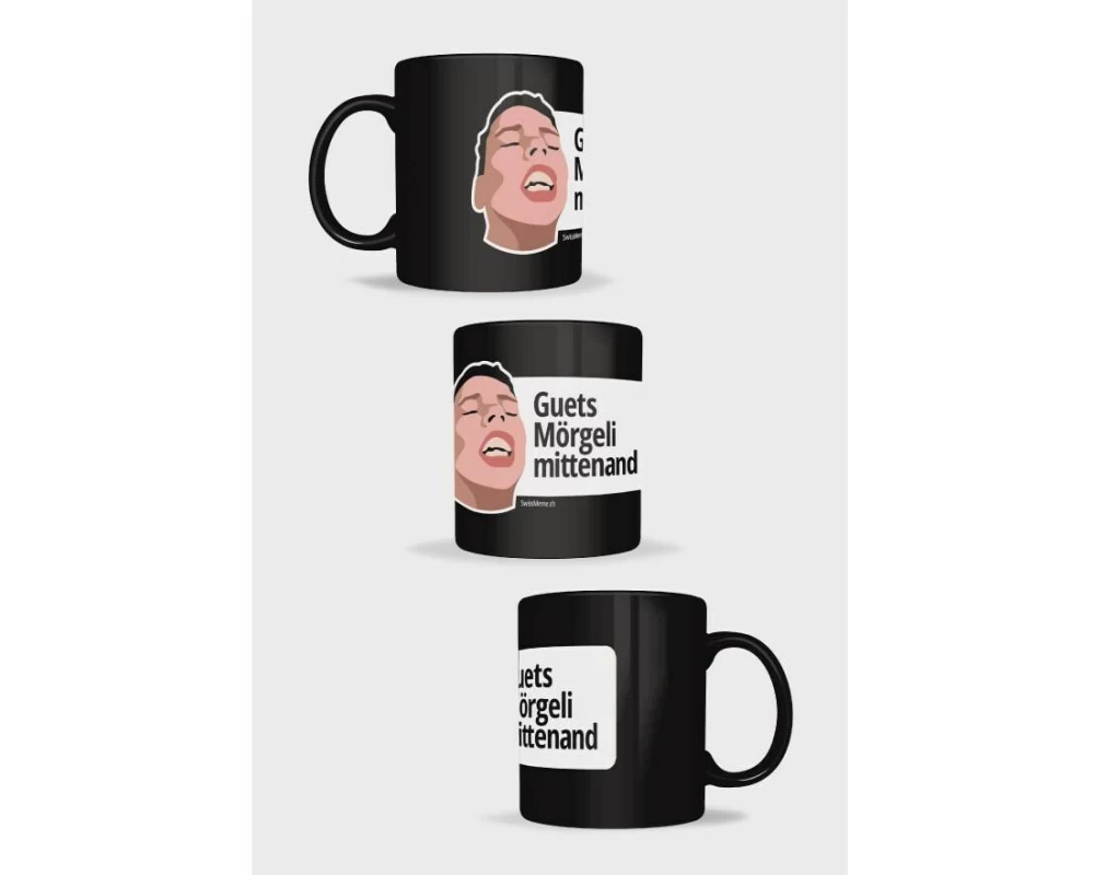 Swissmeme Guets Mörgeli mittenand Keramik Schwarz 350 ml