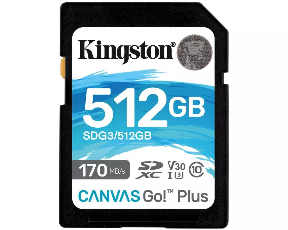 Kingston SDXC-Karte Canvas Go! Plus UHS-I U3 V30 512 GB