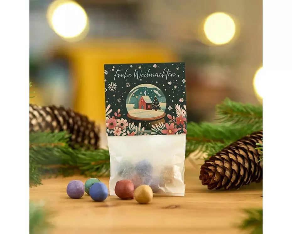 Die Stadtgärtner Schneekugel Frohe Weihnachten 10 x 5 Stück