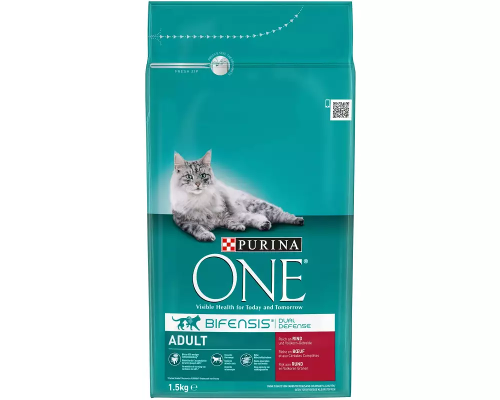 Purina ONE Trockenfutter Adult Rind & Vollkorn, 1.5 kg